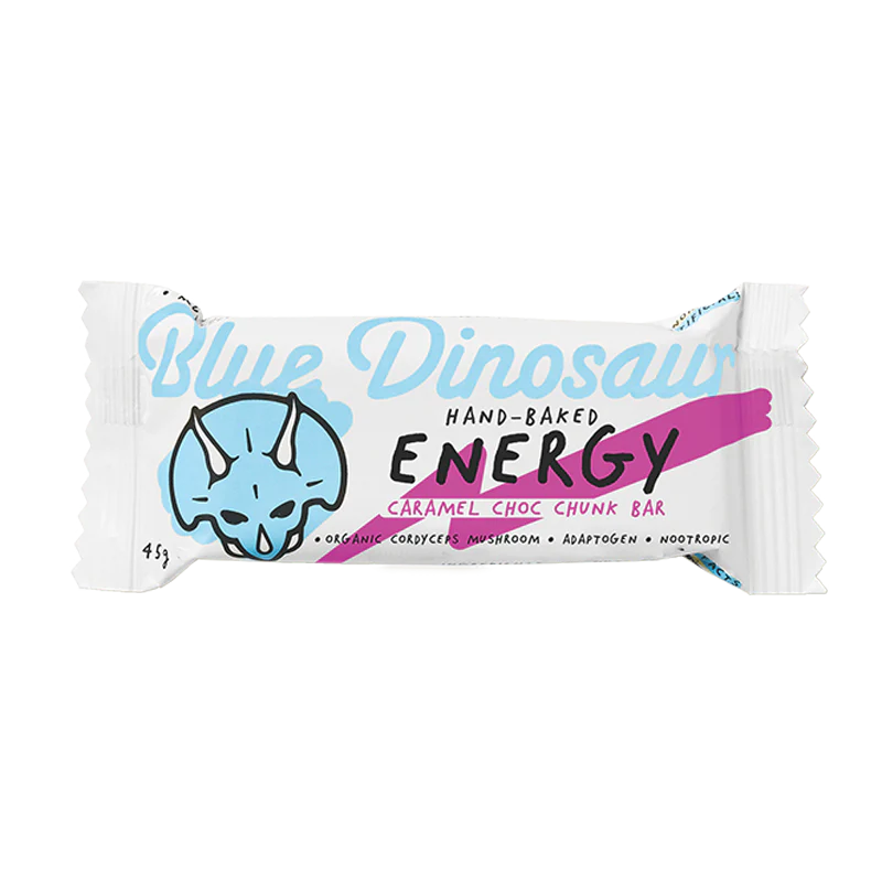 Shop blue dinosaur energy bar caramel choc chunk online with ZipPay. Holistic Health food store