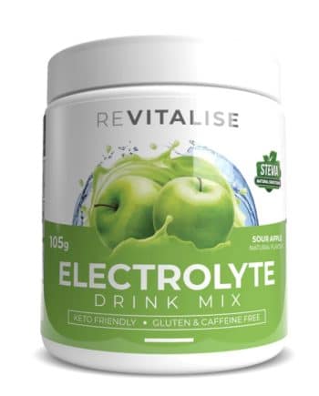 Green apple energy drink on the Holistic Health store. Green apple revitalise electrolyte powder Australia