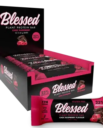 Blessed Protein bars - Choc Berry plant protein bars on the Holistic Health food store online.