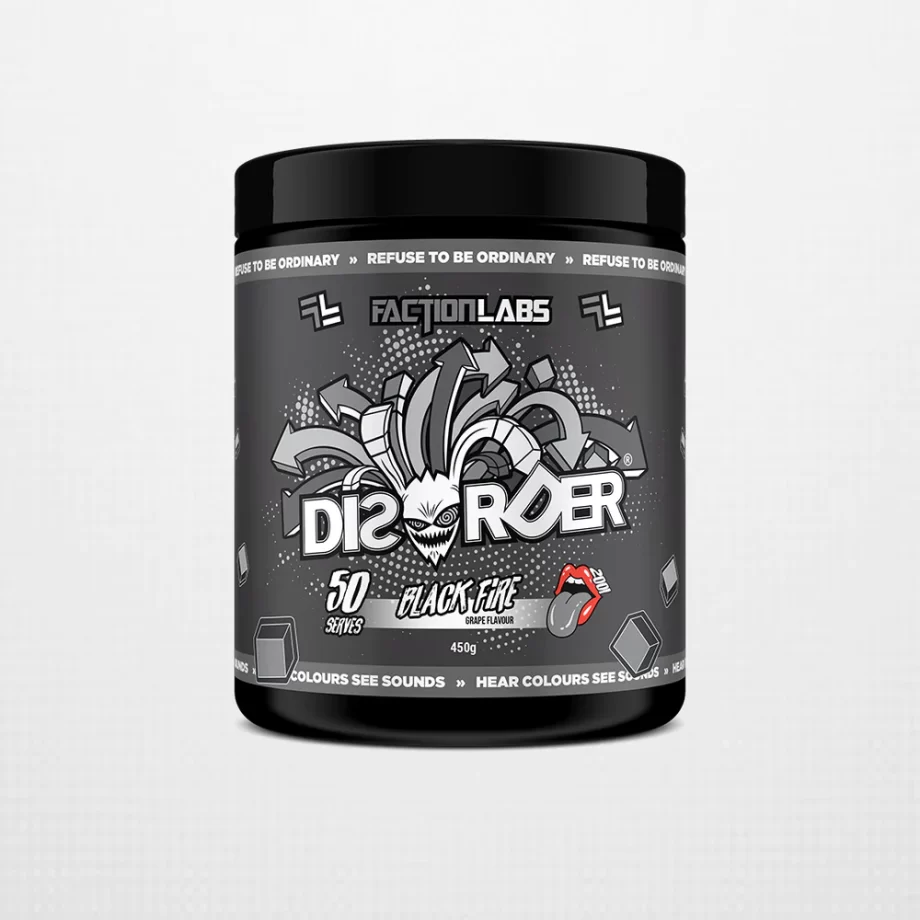 Grape pre workout powder online Australia. Shop holistic health store online and buy faction labs disorder pre workout powder - grape 25 serves and 50 serves tub available with AfterPay and ZipPay