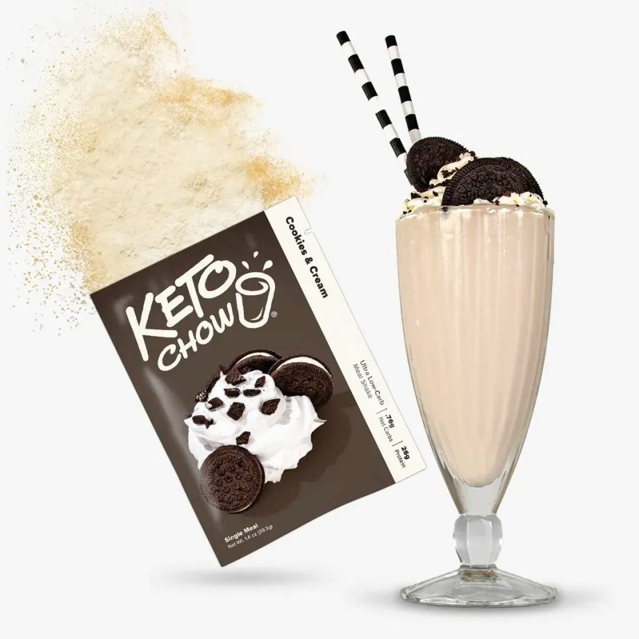 Shop keto chow keto shakes in delicious sugar free cookies and cream keto chow on the holistic health store